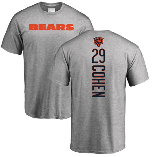 Chicago Bears Men Ash Tarik Cohen Backer NFL Football #29 T Shirt->nfl t-shirts->Sports Accessory
